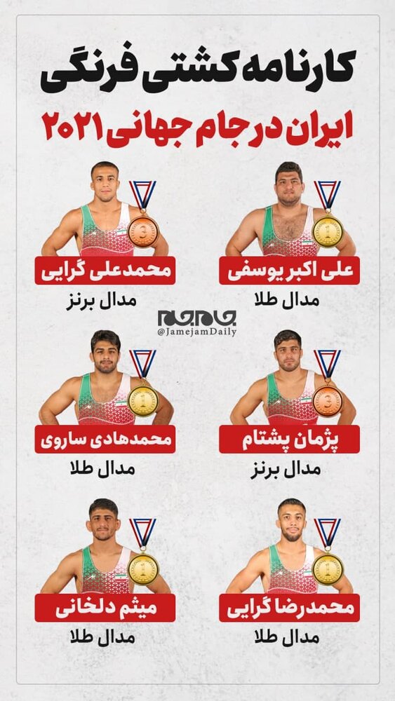 اینفوگرافیک | درخشش تیم ملی کشتی فرنگی ایران در جام جهانی به روایت آمار