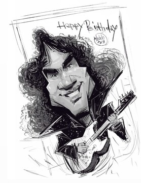 کاریکاتور رضا یزدانی برای تولدش!