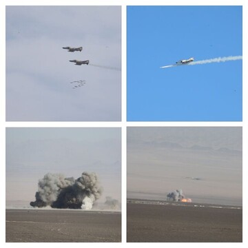 انهدام اهداف دشمن با بمب «یاسین ۹۰»/ تمرین رهگیری هوایی در ارتفاع پست