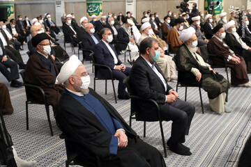 تصاویر | حضور روحانی و جهانگیری در دیدار با رهبر انقلاب