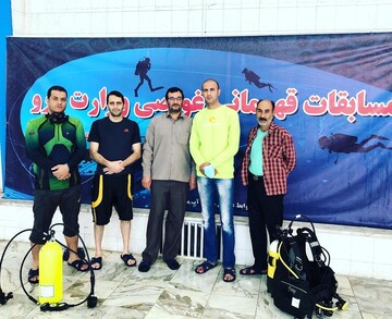 غواصان صنعت آب و برق چهارمحال و بختیاری مقام سوم مسابقات کشوری وزارت نیرو را کسب کردند