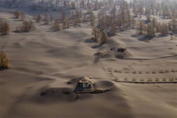 تصاویر |  جزیره لاپالمای اسپانیا غرق در خاکستر