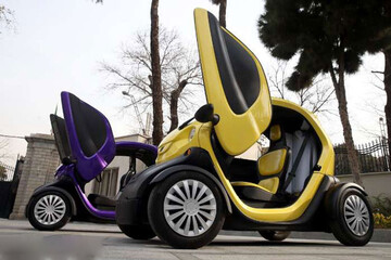 عکس | اولین خودروی برقی ایرانی در خیابان‌های تهران