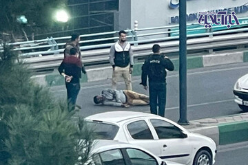 تصاویر | قاب‌های تلخ از تصادف شدید یک موتورسوار روی پل میرداماد