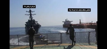 اولین تصاویر از برخورد سپاه پاسداران با ناوهای جنگی آمریکایی