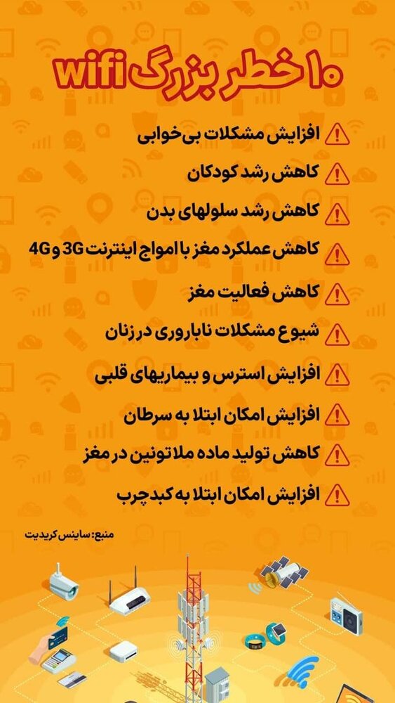 ببینید | ١٠ خطر بزرگ wifi برای انسان