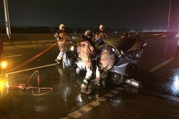 عکس | تصادف مرگبار در اتوبان تهران ـ قم