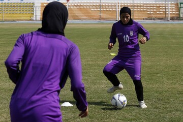 تمرین تیم ملی بانوان در جزیره کیش