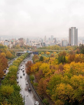 مناظر خیره کننده از تهران بارانی