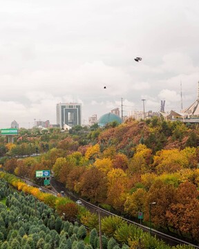 مناظر خیره کننده از تهران بارانی