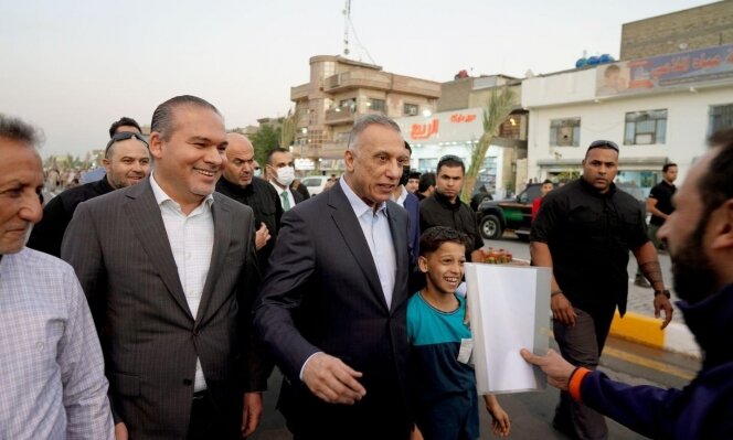 قدم‌زنی الکاظمی در بغداد+عکس