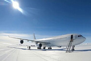 ببینید | لحظه فرود نخستین ایرباس در قطب جنوب