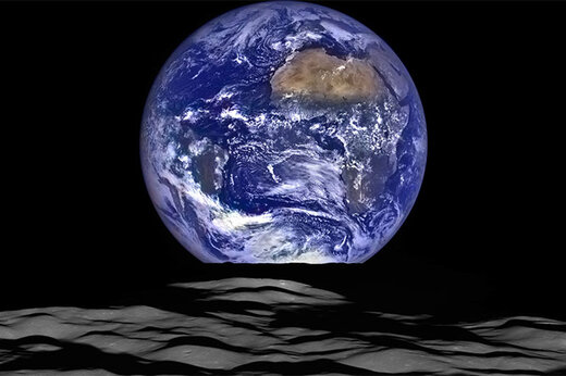 ببینید | تایم‌لپس خیره‌کننده از غروب زمین در زیر افق ماه 