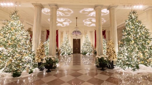 ببینید | رونمایی از تزئینات کریسمسی کاخ سفید
