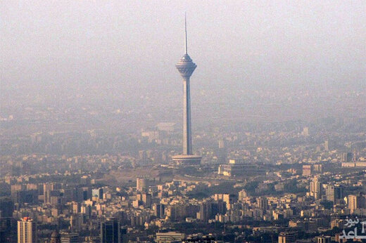 آسمان آلوده تهران در مناطق پرتردد
