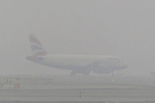 ببینید | مه غلیظ و کاهش دید افقی در فرودگاه بین‌المللی مشهد
