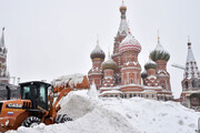 ببینید | بارش برف بی‌سابقه در 70 سال اخیر در مسکو