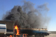 ببینید | انفجار مرگبار تانکر حامل سوخت در فارس