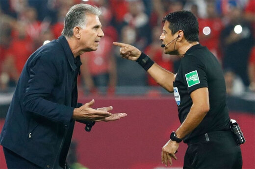 ببینید | بحث و مشاجره فغانی با کارلوس کی‌روش در دیدار مقابل تونس
