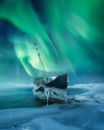 شفق‌های قطبی در ایسلند و دانمارک