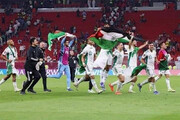 ببینید | جشن قهرمانی الجزایر با پرچم فلسطین