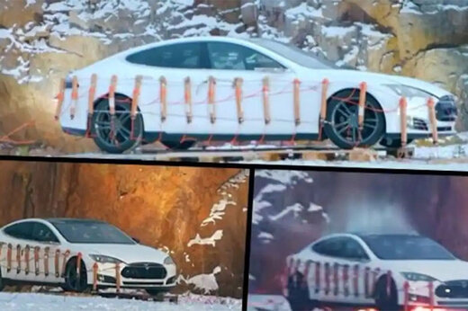 ببینید | منفجر کردن خودروی تسلا به دلیل هزینه زیاد تعمیرات! 