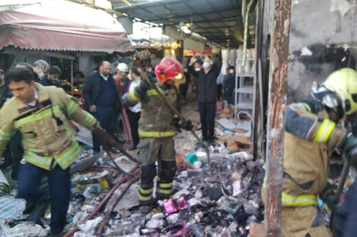 ببینید | آتش سوزی وحشتناک و مرگبار در بازار گل محلاتی تهران