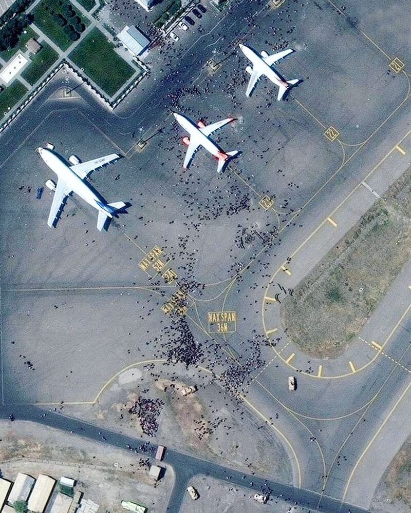 عکس های هوایی از تلخ ترین حادثه تاریخ افغانستان؛ دست گل آمریکایی ها را ببینید