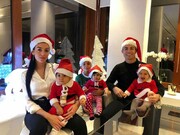 کریسمس رونالدو در کنار نامزد و خانواده‌اش/عکس