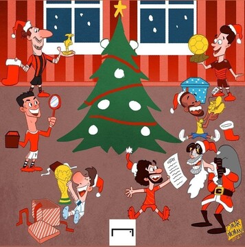 هدیه‌ کریسمس ستاره‌های فوتبال را ببینید!