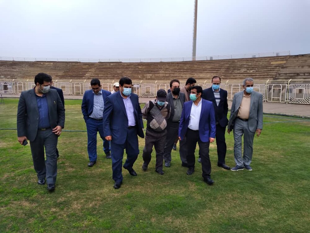 سرپرست اداره کل ورزش و جوانان استان خوزستان در جریان بازدید  از پروژه های ورزشی آبادان