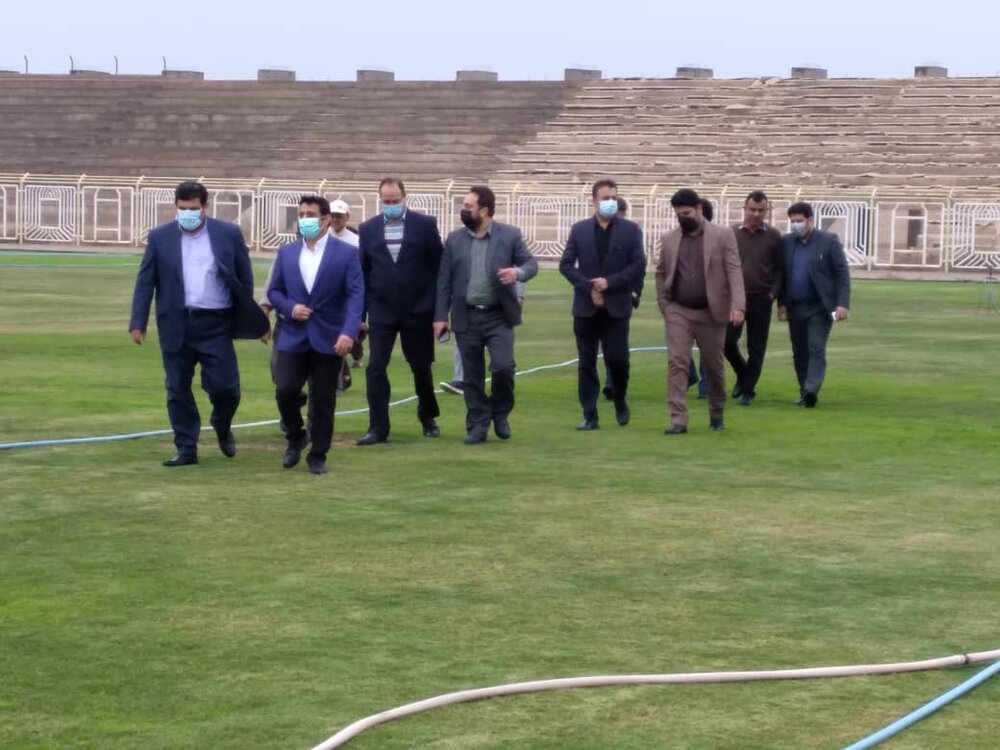 سرپرست اداره کل ورزش و جوانان استان خوزستان در جریان بازدید  از پروژه های ورزشی آبادان