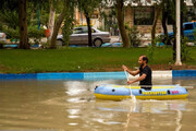 ببینید | قایق سواری در شیراز پس از باران شدید!