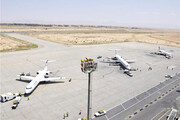 عکس| برخورد اتوبوس با هواپیما در فرودگاه مهرآباد