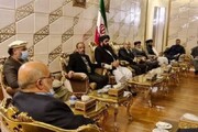 عکس | حضور هیات طالبان در تهران و سالن تشریفات فرودگاه امام به ریاست وزیر خارجه