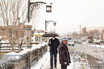 سپید بی‌پایان برف بر تن تبریز