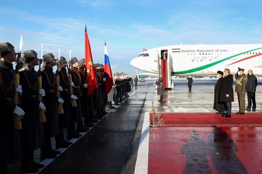 تصاویری از لحظه ورود رئیس‎جمهور به مسکو