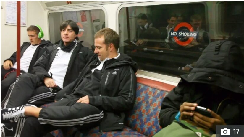 فوتبالیست‌های مطرح جهان در مترو/عکس