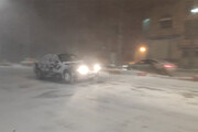 ببینید | برف و کولاک باعث اختلال تردد در آزاد راه ساوه - تهران شد