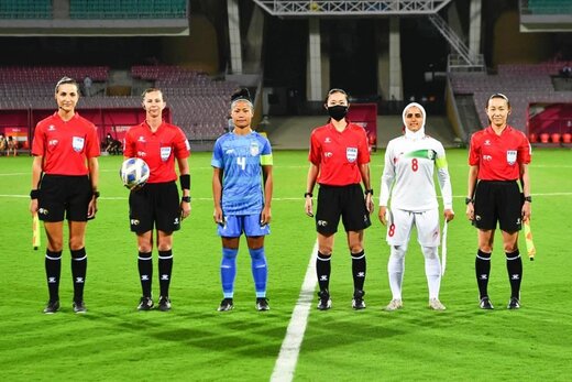 دیدار تیم ملی فوتبال زنان ایران و هند