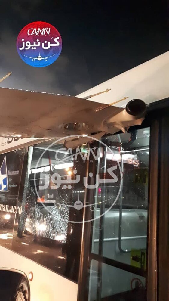 علت برخورد اتوبوس با هواپیما در فرودگاه مهرآباد چه بود؟+تصاویر