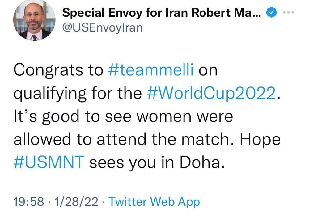 رابرت مالی به ایران تبریک گفت