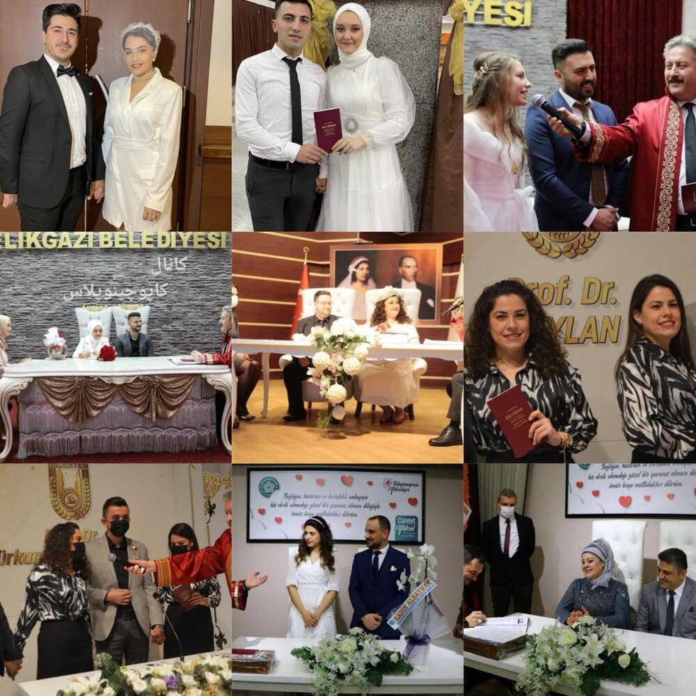 تاریخ رُند ۲۰۲۲/۰۲/۰۲ تب ثبت ازدواج در ترکیه را داغ کرد/ عکس
