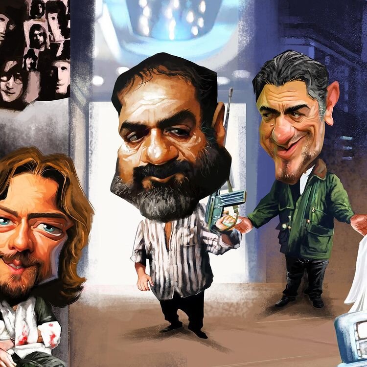 کاریکاتور مسعود فراستی، پرویز پرستویی، لیلا حاتمی، مهناز افشار و...