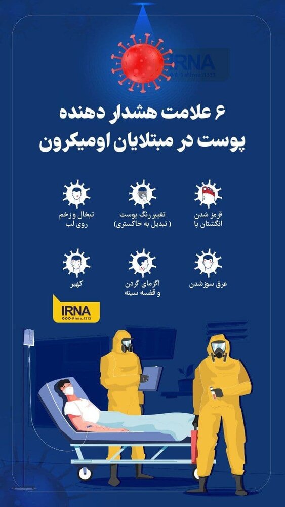 اینفوگرافیک | ۶ علامت هشداردهنده پوست در مبتلایان اومیکرون