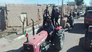 ببینید | راهپیمایی تراکتوری کشاورزان اصفهانی