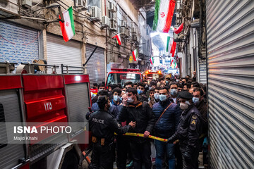 آتش‌سوزی در بازار بزرگ تهران