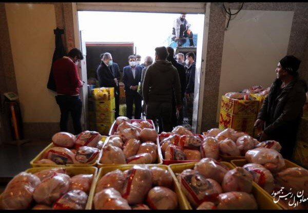 بازدید معاون اول رئیس جمهور از میدان عرضه گوشت و مرغ بهمن + گزارش تصویری