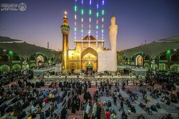 تصاویر زیبا از گل آرایی مضجع نورانی حضرت علی(ع)