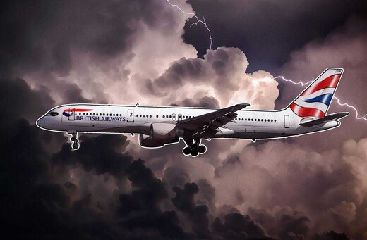 ببینید | لحظه فرود دشوار هواپیما در فرودگاه هیترو لندن همزمان با توفان یونیس
